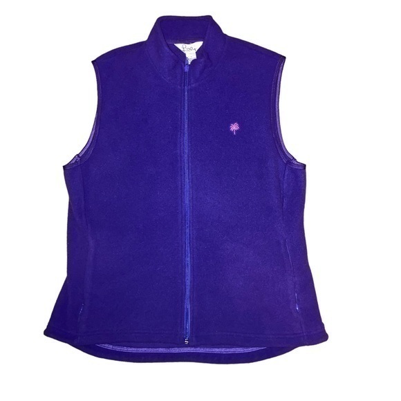 Lilly Pulitzer White Tag Label Purple Fleece Vest Nwt